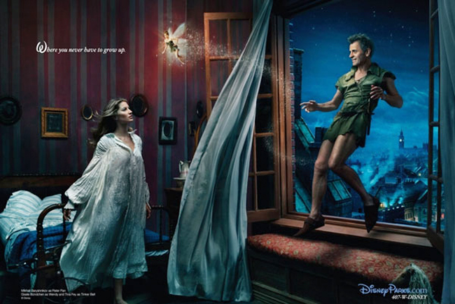 'Wendy' Gisele Bundchen và 'Peter Pan' Mikhail Baryshnikov.